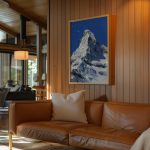 nowy Alpine Mountain Poster – Blue Sky Landscape Wall Art