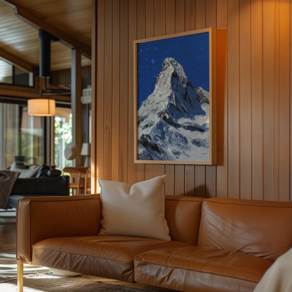 nowy Alpine Mountain Poster – Blue Sky Landscape Wall Art
