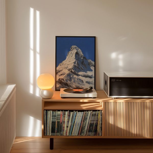 nowy Alpine Mountain Poster – Blue Sky Landscape Wall Art