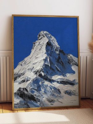 nowy Alpine Mountain Poster – Blue Sky Landscape Wall Art