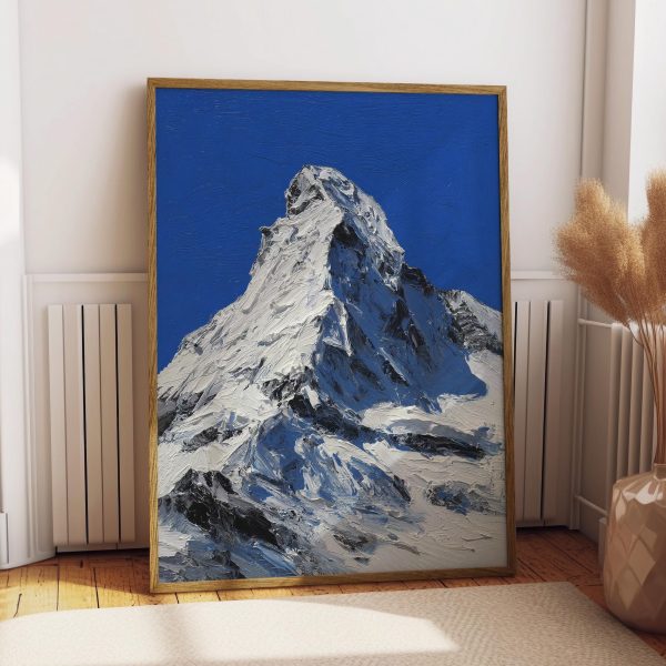 nowy Alpine Mountain Poster – Blue Sky Landscape Wall Art
