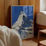 nowy Alpine Mountain Poster – Blue Sky Landscape Wall Art