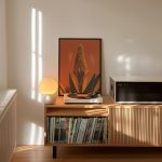 intage Aloe Bloom Poster – Terracotta Botanical Wall Art