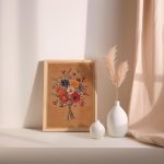 Vintage Floral Bouquet Poster – Warm Beige Botanical Wall Art