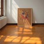 Vintage Floral Bouquet Poster – Warm Beige Botanical Wall Art
