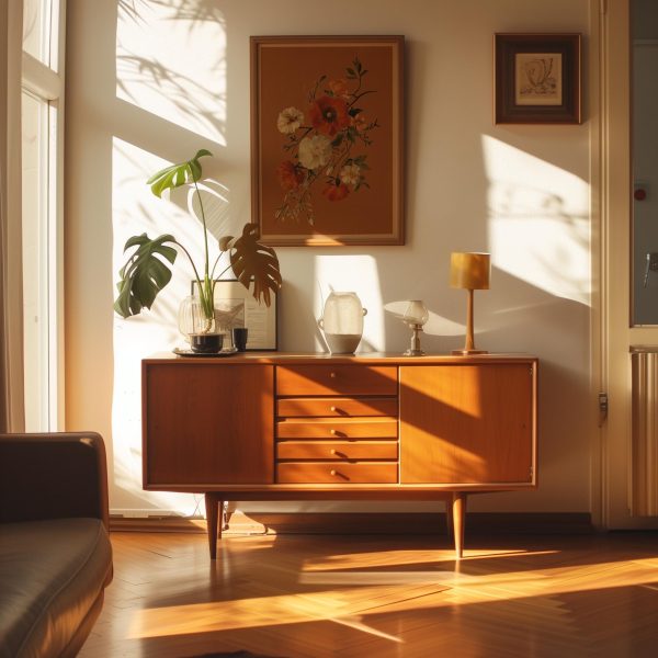 Vintage Floral Bouquet Poster – Warm Beige Botanical Wall Art
