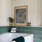 Vintage Cascading Floral Poster – Blue Gray Botanical Wall Art