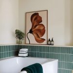 Abstract Brown Flower Poster – Warm Terracotta Botanical Wall Art