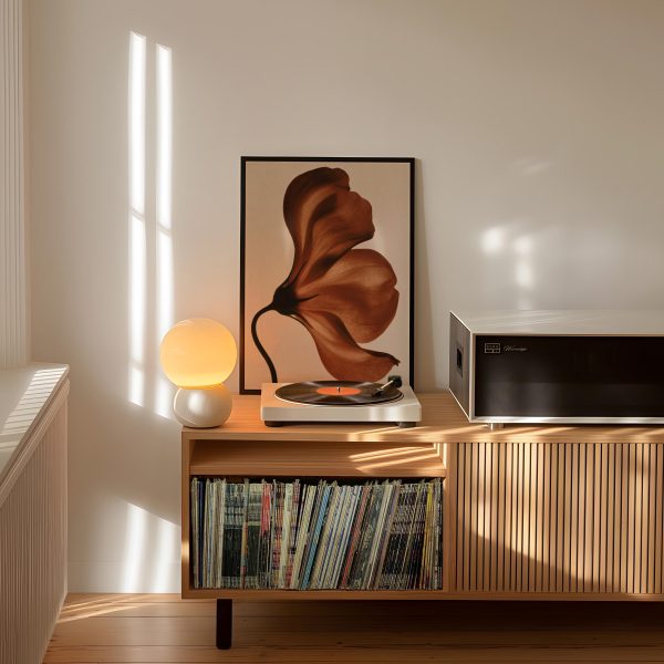 Abstract Brown Flower Poster – Warm Terracotta Botanical Wall Art