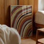 Retro Wavy Stripe Poster – Colorful Abstract Rainbow Wall Art