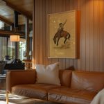 Vintage Bucking Horse Cowboy Poster – Western Rodeo Wall Art